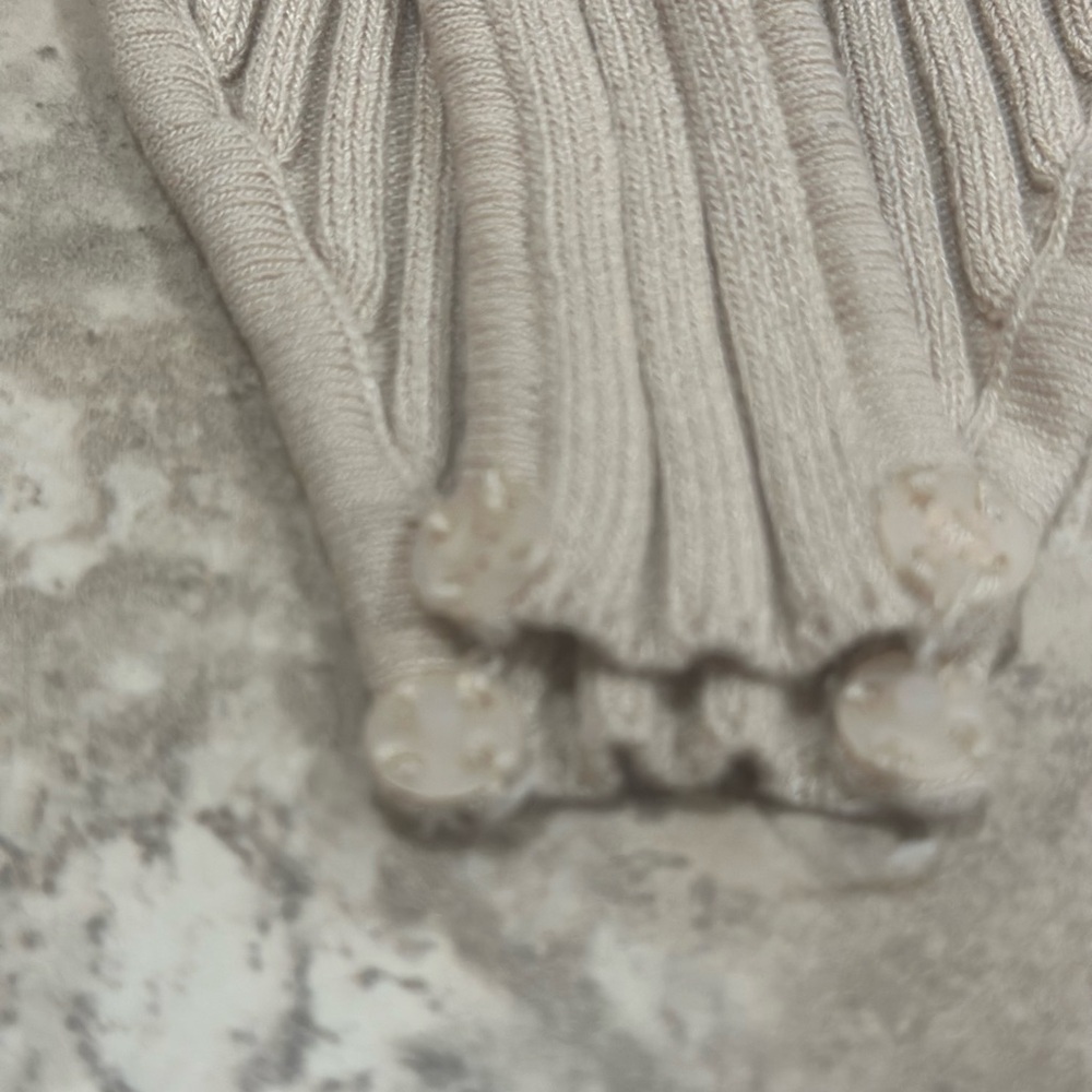 Chic Cream Ribbed Bodysuit - Picture 8 of 9